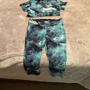 Torrid Blue and Black Swim Coverup Set